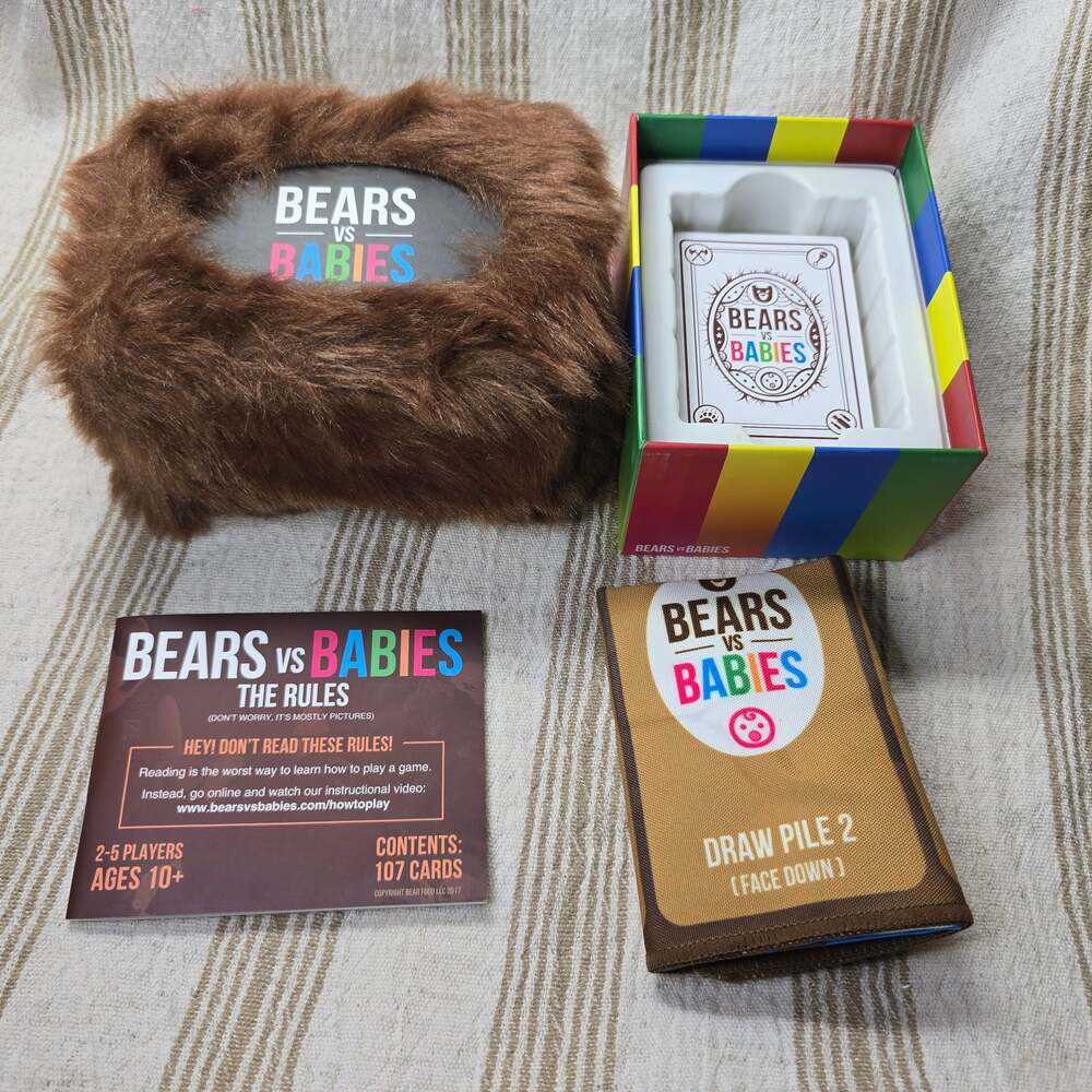 Bears vs Babies Furry Box Ed by Exploding Kittens Card Game Like New Adult Fun